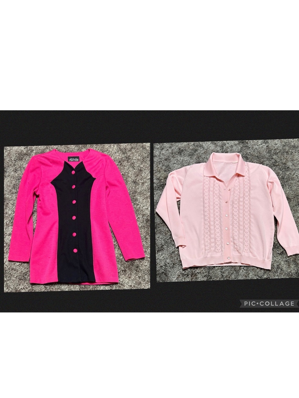 Vintage ladies sweaters pink.